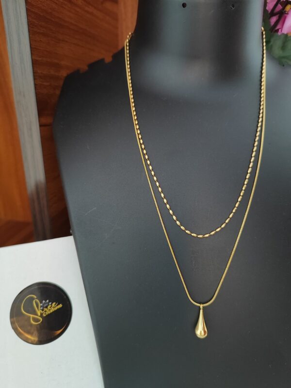 Classic Gold Drop Double Layered Chain – Timeless Grace in Every Detail